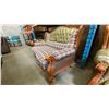Image 6 : 3 PCS. GREEN LEATHER UPHOLSTERED CARVED MAHOGANY SOFA, LOVESEAT AND CHAIR SET