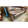 Image 2 : CONTEMPORARY BROWN LEATHER SOFA SET