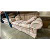Image 4 : MULTI COLORED PASTEL FABRIC UPHOLSTERED 2 PCS. SOFA & LOVESEAT SET WITH THROW CUSHIONS