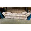 Image 6 : MULTI COLORED PASTEL FABRIC UPHOLSTERED 2 PCS. SOFA & LOVESEAT SET WITH THROW CUSHIONS