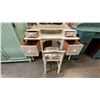 Image 3 : ANTIQUE WHITE VANITY DRESSER WITH STOOL