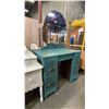 Image 2 : ANTIQUE PAINTED GREEN VANITY DRESSER