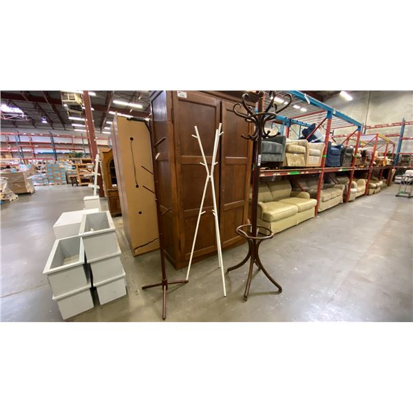 GROUP OF 3 ASSORTED COAT TREES