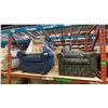 Image 1 : BLUE IKEA CHAIR WITH OTTOMAN AND MULTI-COLOURED LIVING ROOM CHAIR