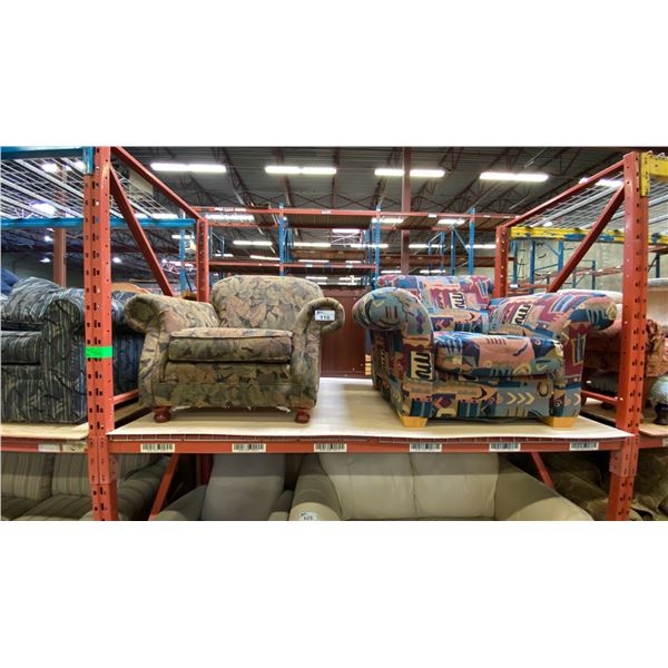 2 UPHOLSTERED LIVING ROOM CHAIRS