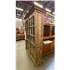 Image 3 : 2 DOOR GLASS FRONT PINE DISPLAY CABINET/BOOKCASE