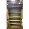 Image 6 : 2 DOOR GLASS FRONT PINE DISPLAY CABINET/BOOKCASE