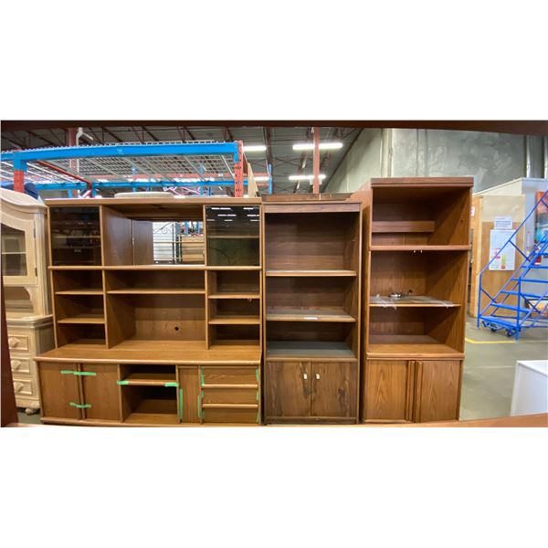 GROUP OF 4 ENTERTAINMENT WALL UNITS