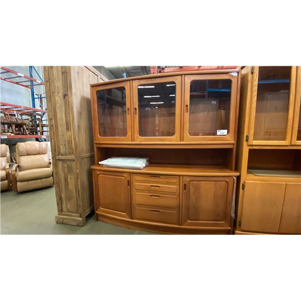 MID CENTURY MODERN TEAK BUFFET & HUTCH