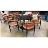 Image 1 : CONTEMPORARY MODERN TULIP BASE ROUND BLACK DINING TABLE WITH 5 CHAIRS