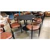 Image 2 : CONTEMPORARY MODERN TULIP BASE ROUND BLACK DINING TABLE WITH 5 CHAIRS