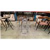 Image 1 : GROUP OF 3 CHROME FINISH BAR STOOLS