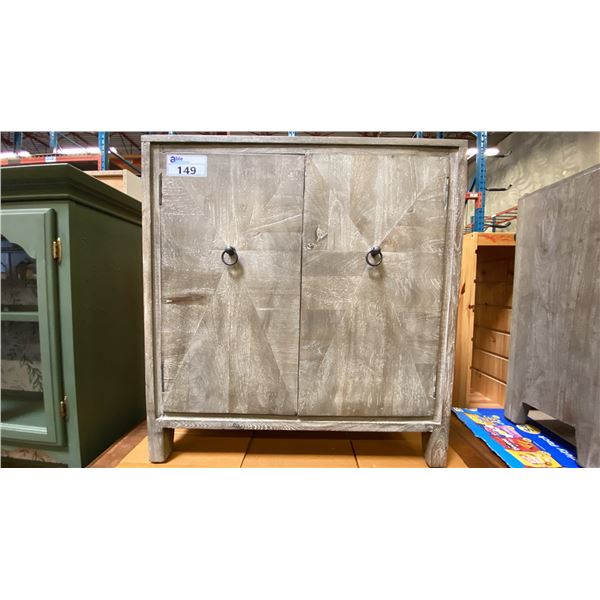 CONTEMPORARY GREY FINISH 2 DOOR CABINET