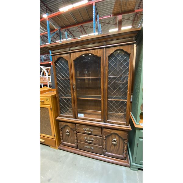 2 PCS. GLASS FRONT CHINA CABINET