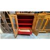 Image 2 : ANTIQUE MAPLE GLASS FRONT CHINA CABINET