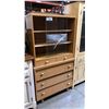 Image 2 : VINTAGE 3 DRAWER GLASS FRONT DISPLAY CABINET