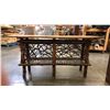 Image 1 : RUSTIC TWIG & PLANK HARVEST TABLE