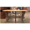 Image 2 : RUSTIC TWIG & PLANK HARVEST TABLE