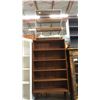 Image 1 : MID CENTURY MODERN TEAK BOOKSHELF AND VINTAGE METAL 4 TIER BOOKSHELF