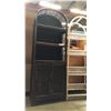Image 4 : 2 RATTAN SHELF UNITS (WHITE ONE MISSING GLASS SHELVES)