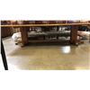 Image 4 : OAK DOUBLE PEDESTAL LARGE DINING TABLE WITH 2 LEAVES - APPROX. 120"  FULL LENGTH