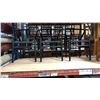 Image 2 : SET OF 6 BLACK WITH ROPE CORD SEATS CONTEMPORARY DINING CHAIRS