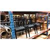 Image 4 : SET OF 6 BLACK WITH ROPE CORD SEATS CONTEMPORARY DINING CHAIRS