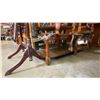 Image 4 : 3 PCS. WOOD & RATTAN GLASS TOP COFFEE AND END TABLE SET, RATTAN SIDE TABLE AND MIRROR