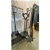 Image 4 : 2 FIRE SCREENS, 1 LOG HOLDER , 4 COMPANION SETS AND 1 STAND