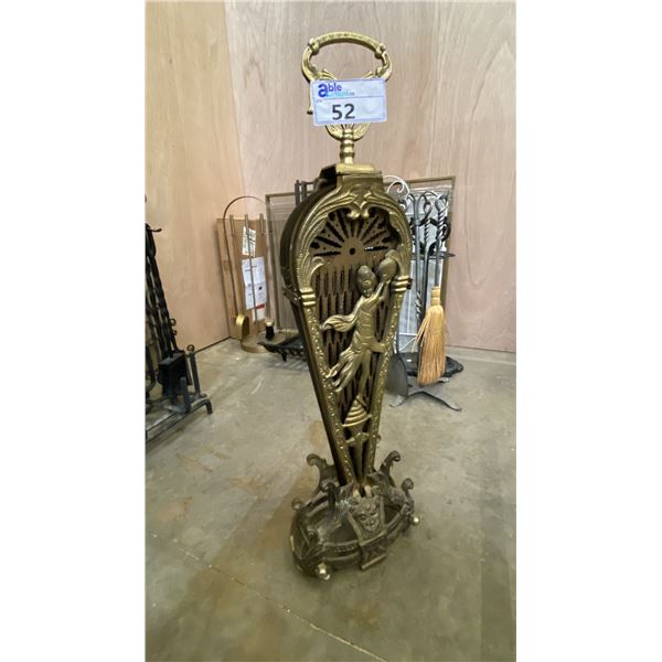 VINTAGE BRASS FIREPLACE SCREEN