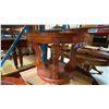 Image 2 : CHERRYWOOD FINISH ROUND 3 PCS. GLASS TOP COFFEE AND END TABLES SET
