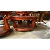 Image 3 : CHERRYWOOD FINISH ROUND 3 PCS. GLASS TOP COFFEE AND END TABLES SET