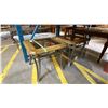 Image 1 : PAIR OF GLASS TOP END TABLES - METAL BASE WITH CRACKLE PAINTED FINISH