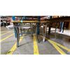Image 2 : PAIR OF GLASS TOP END TABLES - METAL BASE WITH CRACKLE PAINTED FINISH