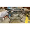 Image 2 : 2 PCS. HEAVY IRON BASE WITH GLASS TOPS COFFEE AND END TABLE SET