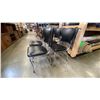 Image 2 : SET OF (4) 1950'S CHROME & BLACK STUDDED DINING CHAIRS