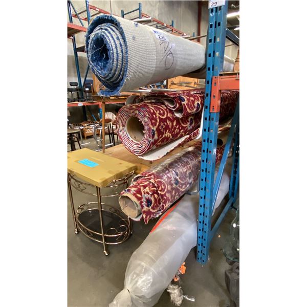 APPROX. 4 ROLLS OF ASSORTED CARPETING