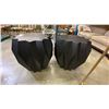 Image 2 : PAIR OF DESIGNER END TABLES - BLACK FINISH