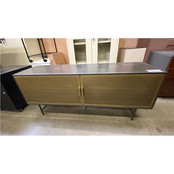 GREY METAL 2 DOOR LOW CABINET