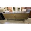 Image 1 : GREY METAL 2 DOOR LOW CABINET