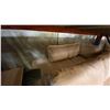 Image 2 : 3 PCS. CONTEMPORARY BEIGE FABRIC UPHOLSTERED SECTIONAL SOFA