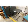 Image 1 : GROUP OF 6 STYLEWELL ROUND METAL 2FT DIAMETER FOLDING UTILITY SIDE TABLES