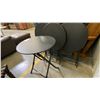 Image 2 : GROUP OF 6 STYLEWELL ROUND METAL 2FT DIAMETER FOLDING UTILITY SIDE TABLES