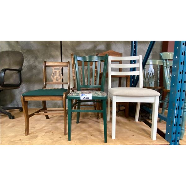 GROUP OF 5 ASSORTED SIDE CHAIRS