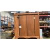 Image 4 : 3 PCS. OF ANTIQUE WOODEN FURNITURE - COFFEE TABLE AND 2 CABINETS