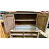 Image 6 : 3 PCS. OF ANTIQUE WOODEN FURNITURE - COFFEE TABLE AND 2 CABINETS