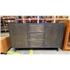 Image 1 : GREY & BEIGE METAL 2 DOOR/3 DRAWER SIDEBOARD