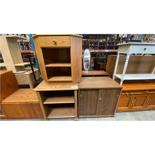 GROUP OF 3 ASSORTED WOODEN CABINETS