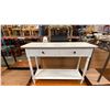 Image 5 : OAK 3 DOOR/3 DRAWER ENTERTAINMENT STAND AND WHITE 2 DRAWER SOFA/HALL TABLE
