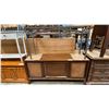 Image 1 : VINTAGE 2 DOOR/3 DRAWER SIDEBOARD AND METAL WITH GLASS TOP SOFA/HALL TABLE